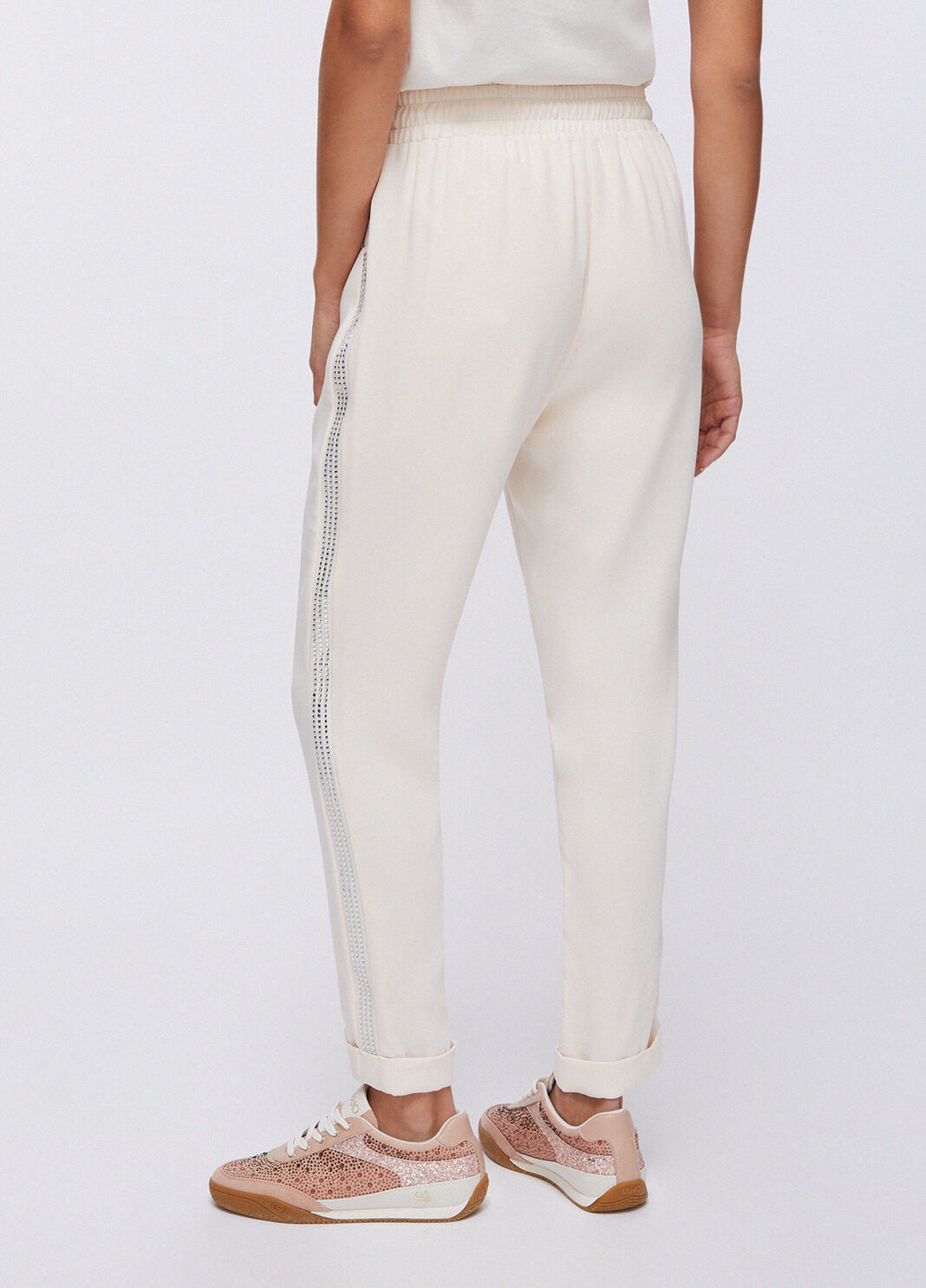 Pantalon avec strass champagne Liu Jo - large image number 1