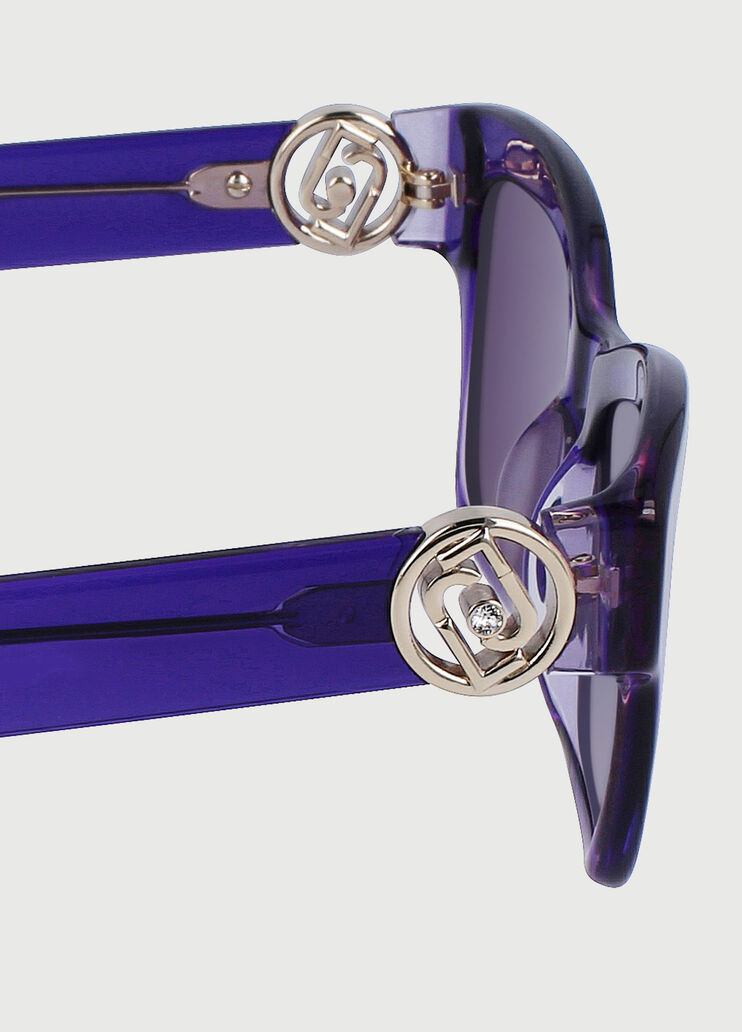 Rectangular sunglasses purple Liu Jo - large image number 2
