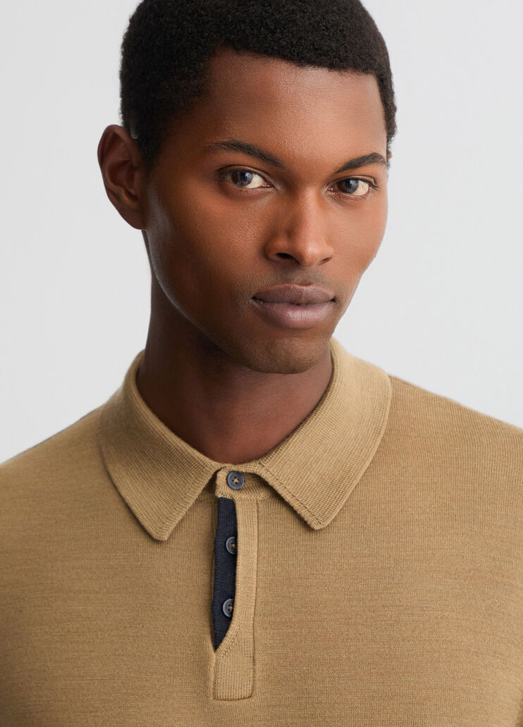 Beige wool-blend polo shirt beige Liu Jo - large image number 2 Beige wool-blend polo shirt beige Liu Jo - large image number 2