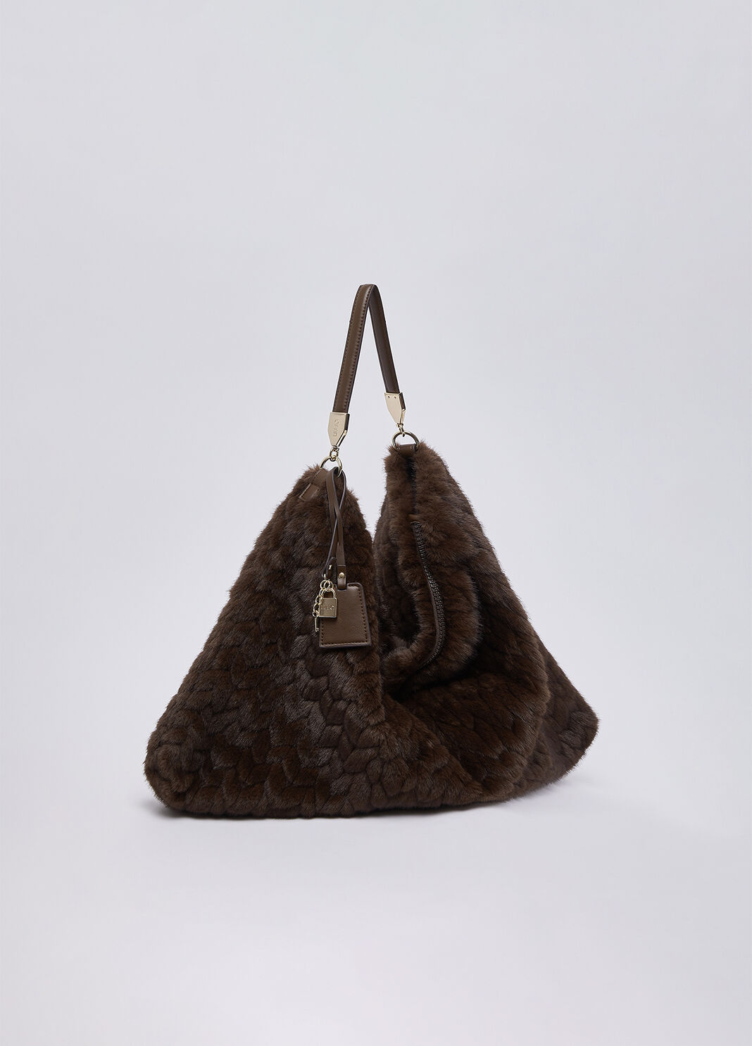 Grand Sac en Fausse Fourrure marron fonc&eacute; Liu Jo - large image number 2