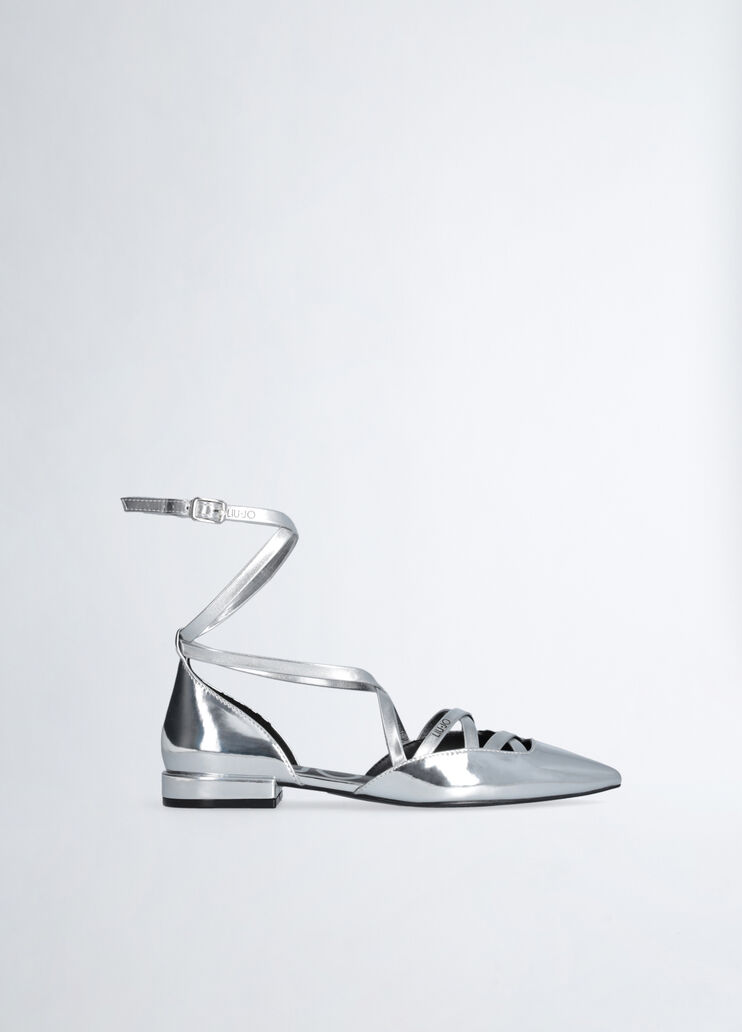 Mirrored-effect ballet flats with strap silver Liu Jo - medium Mirrored-effect ballet flats with strap silver Liu Jo - medium