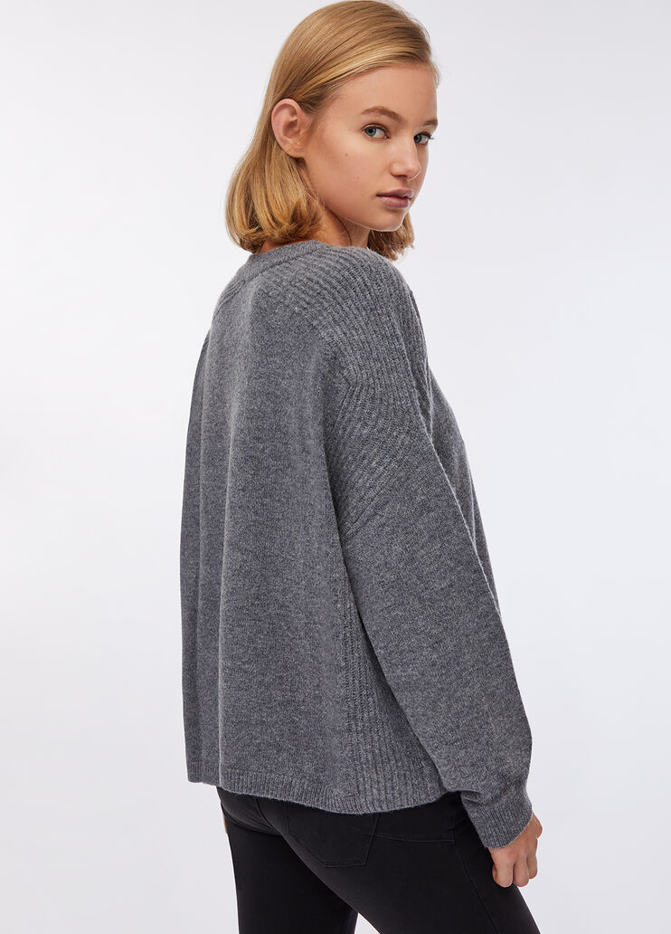 100% wool jumper with bejewelled embroidery grey Liu Jo - large image number 1 100% wool jumper with bejewelled embroidery grey Liu Jo - large image number 1