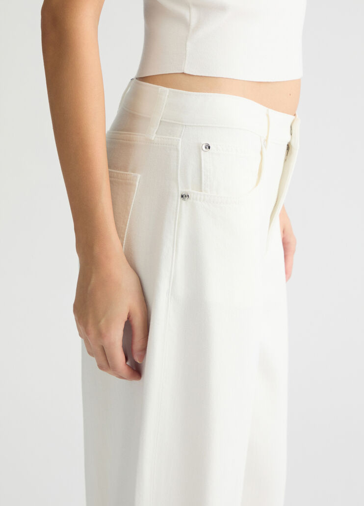 Wide-leg trousers white wool Liu Jo - large image number 3