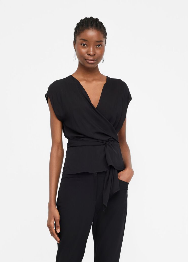 Crepe de chine top black Liu Jo - medium Crepe de chine top black Liu Jo - medium