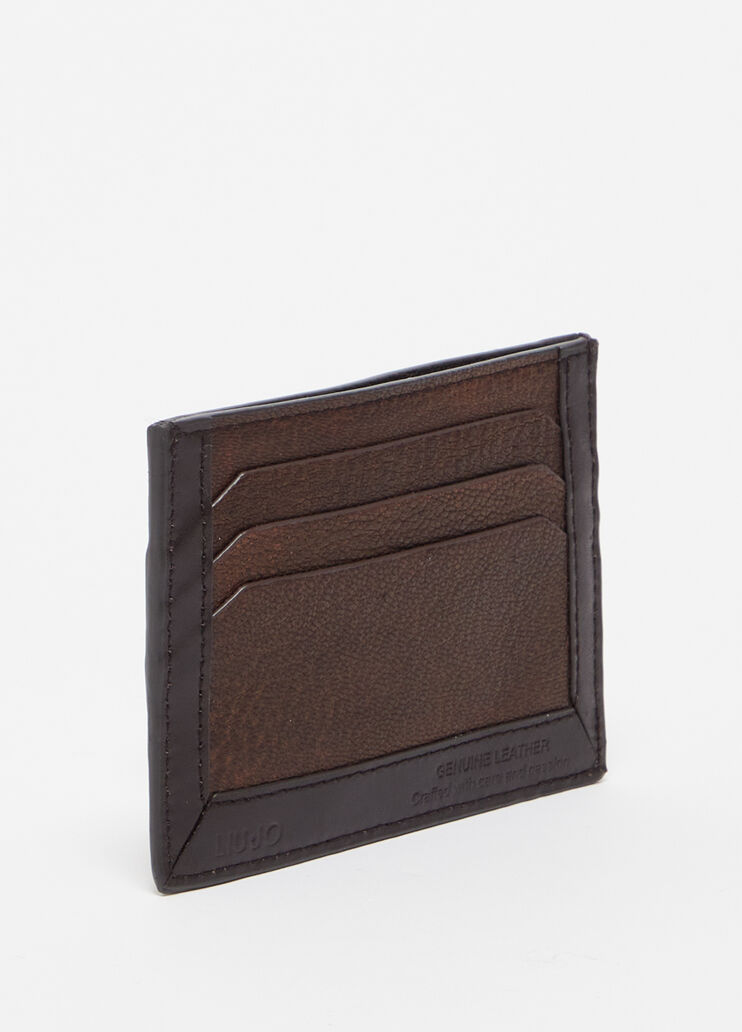 Leather cardholder chocolate Liu Jo - medium
