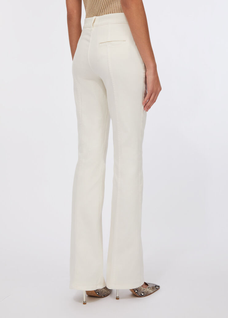 Flared cotton bull trousers white Liu Jo - large image number 1