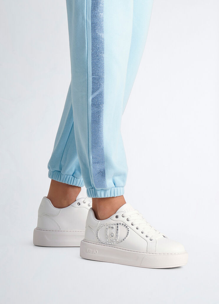 Sneakers with jewel logo white Liu Jo - medium Sneakers with jewel logo white Liu Jo - medium