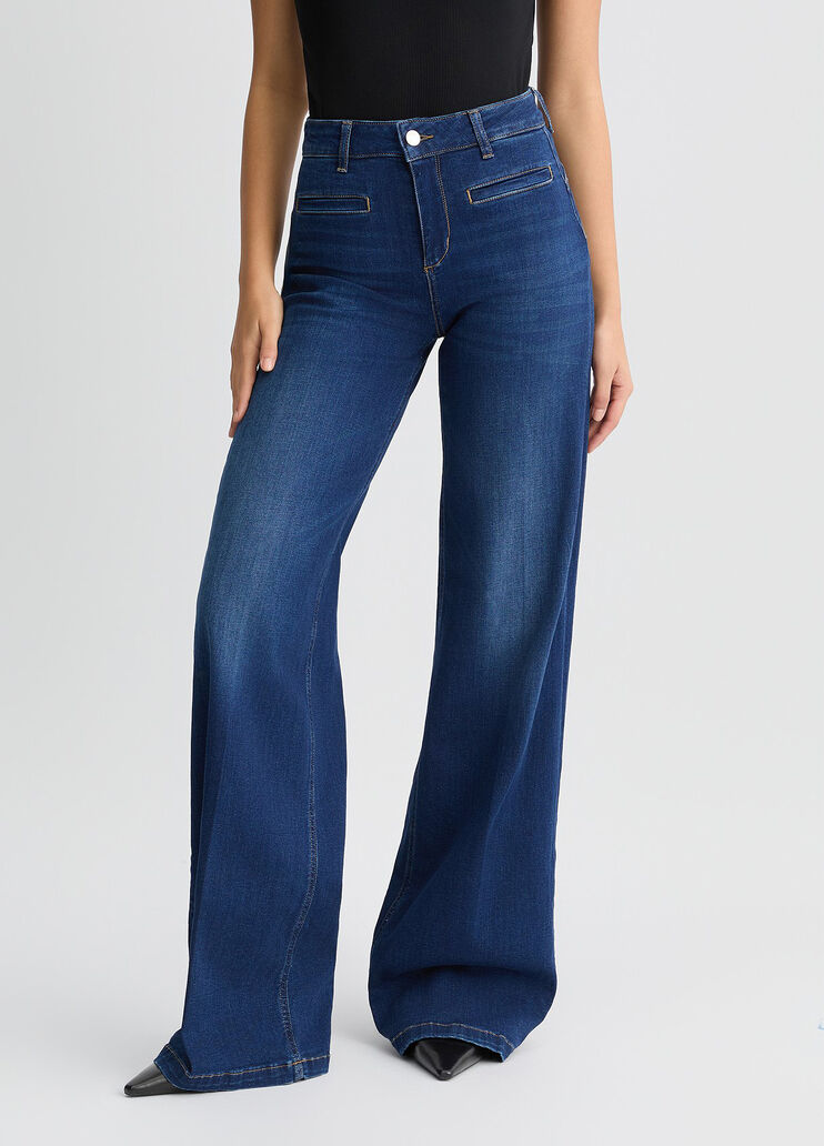 High-rise flared jeans blue denim Liu Jo - medium High-rise flared jeans blue denim Liu Jo - medium