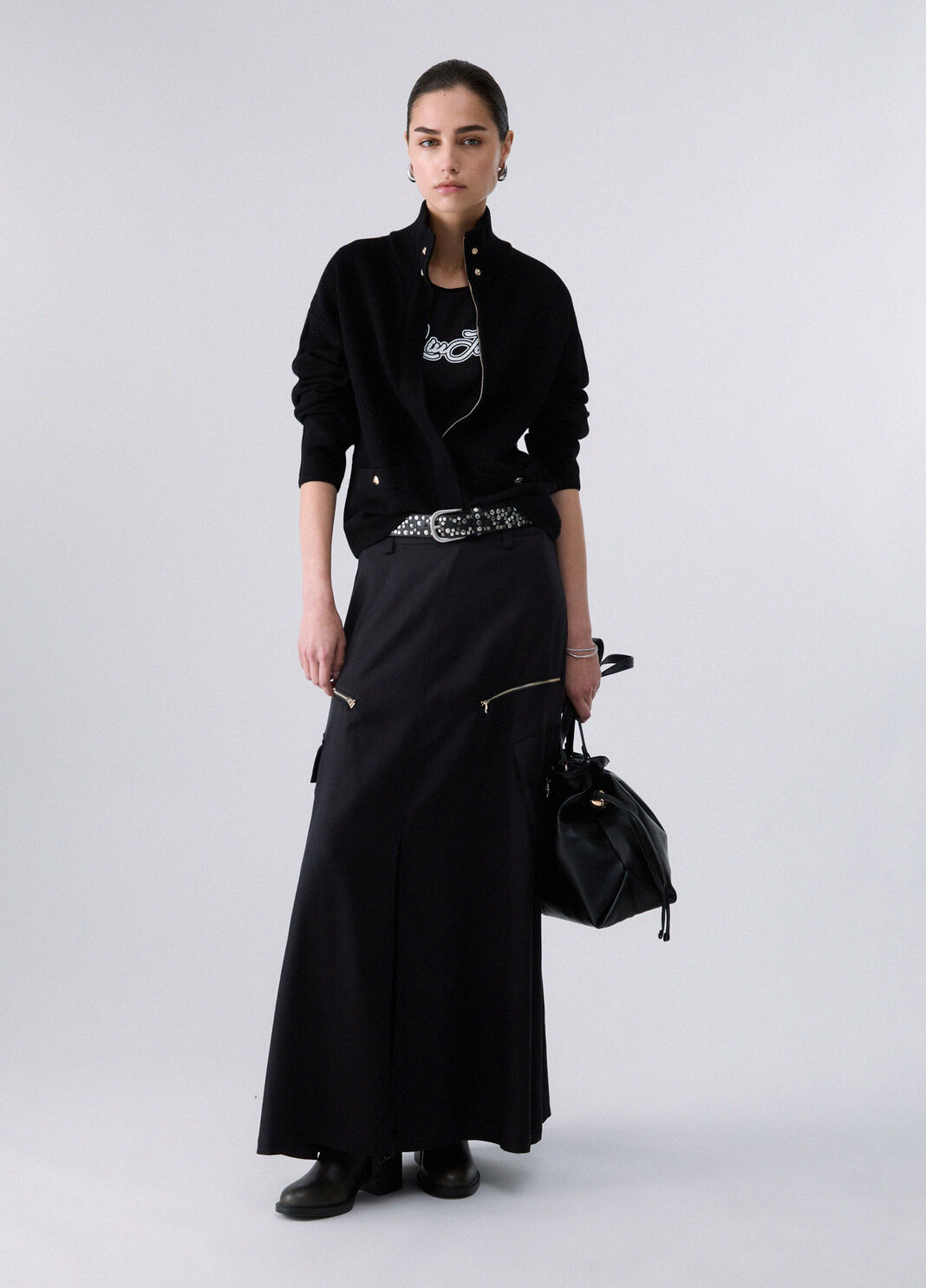 Jupe cargo longue noir Liu Jo - large image number 5