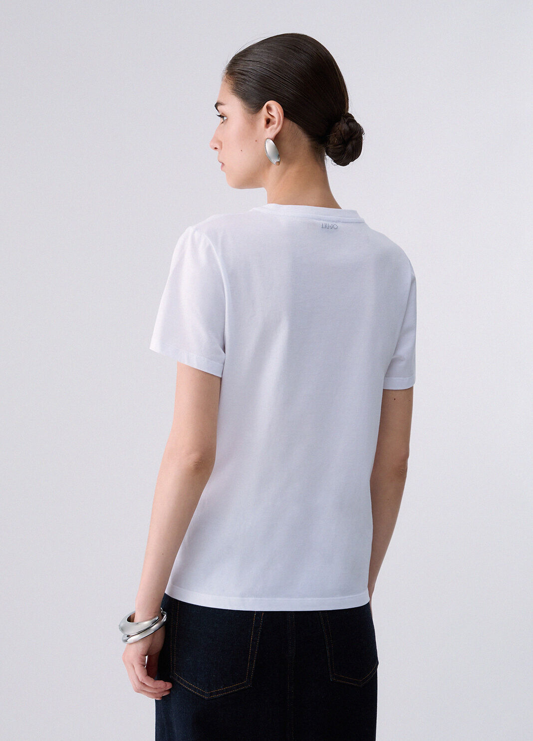 T-shirt imprim&eacute; blanc et Mister mouse Liu Jo - large image number 1