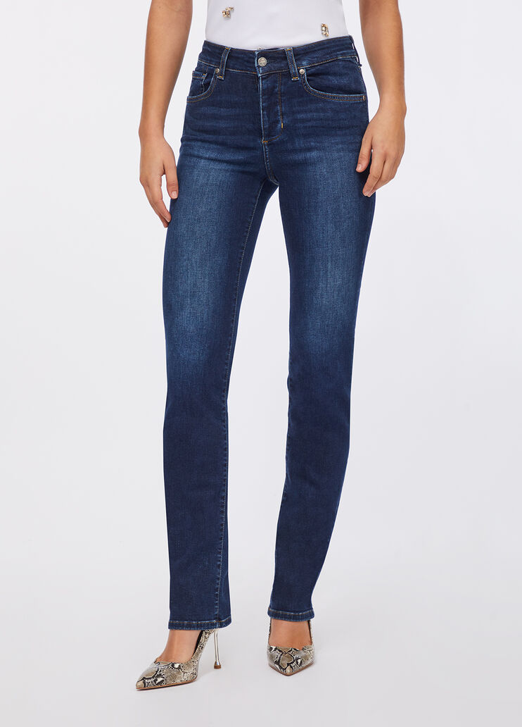 Liu Jo Better straight jeans dark blue denim Liu Jo - large image number 0