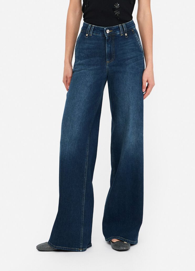 High-rise flared jeans light blue denim Liu Jo - large image number 0 High-rise flared jeans light blue denim Liu Jo - large image number 0