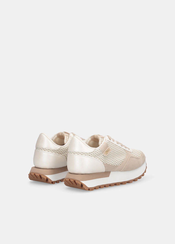 Glitter mesh sneakers milk Liu Jo - large image number 3