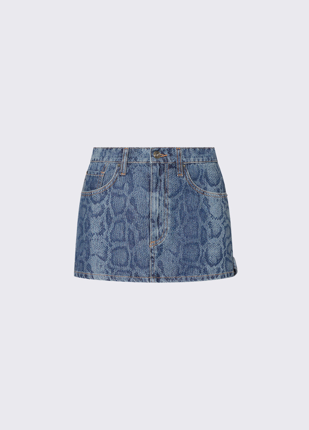 Minirock aus Denim in Python-Optik denimblau Liu Jo - large image number 6