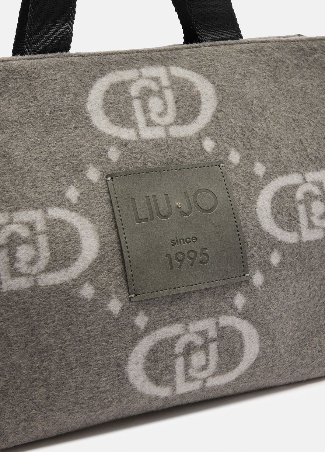 Fourre-tout grand format avec logo gris Liu Jo - large image number 2