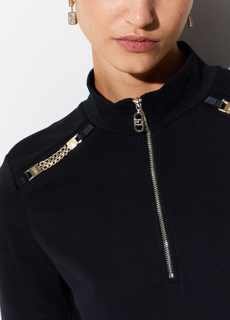 Vestido corto de punto milanés negro Liu Jo - medium