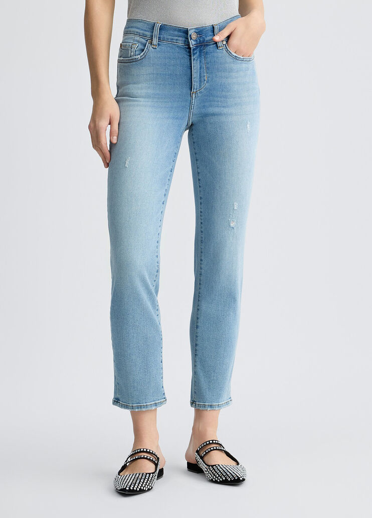 Slim cropped jeans light denim Liu Jo - large image number 0 Slim cropped jeans light denim Liu Jo - large image number 0