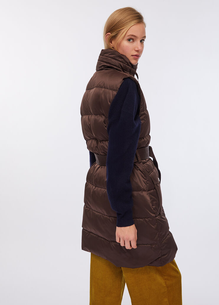 Doudoune sans manches longue chocolat Liu Jo - large image number 4 Doudoune sans manches longue chocolat Liu Jo - large image number 4