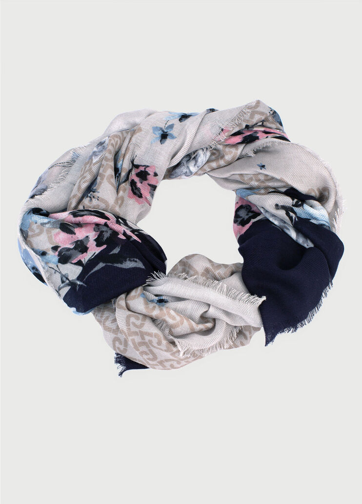 Foulard with flowers Dark Blue Liu Jo - large image number 2 Foulard with flowers Dark Blue Liu Jo - large image number 2