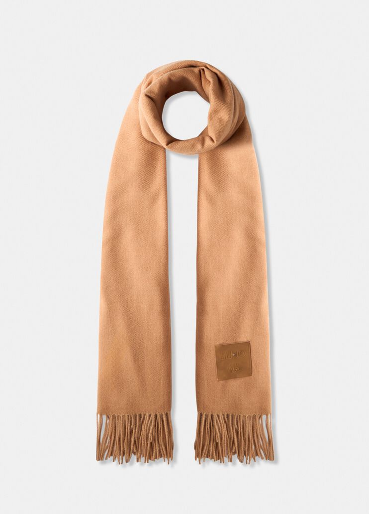 Stole with fringes camel Liu Jo - medium