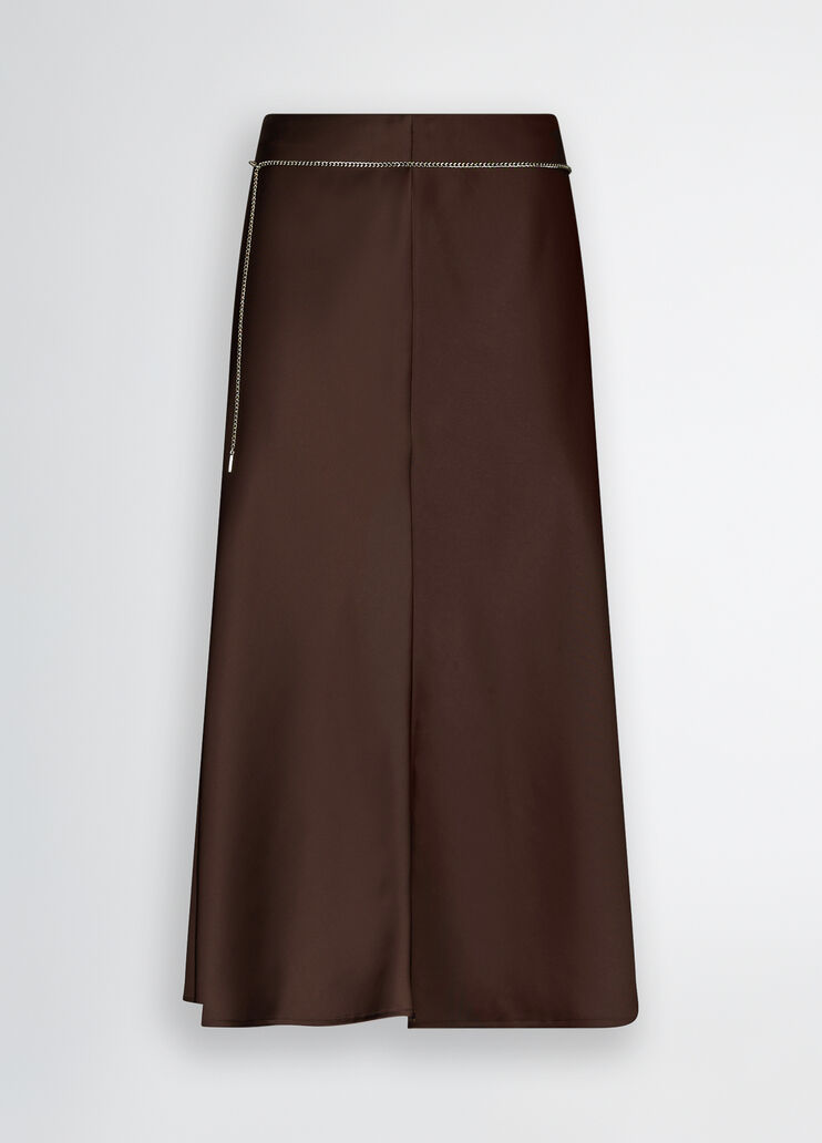 Satin skirt with belt brown Liu Jo - large image number 6 Satin skirt with belt brown Liu Jo - large image number 6