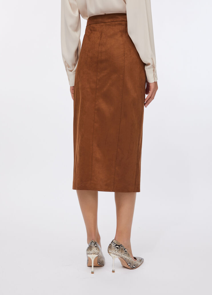 Midi skirt with slit caramel Liu Jo - large image number 1 Midi skirt with slit caramel Liu Jo - large image number 1