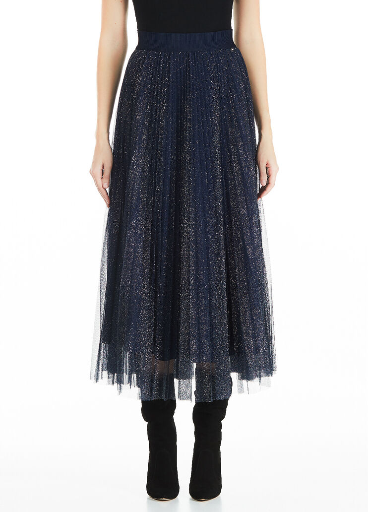 Long glitter tulle skirt blue Liu Jo - large image number 0 Long glitter tulle skirt blue Liu Jo - large image number 0
