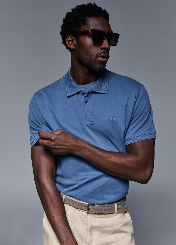 Piquet polo shirt blue Liu Jo - medium