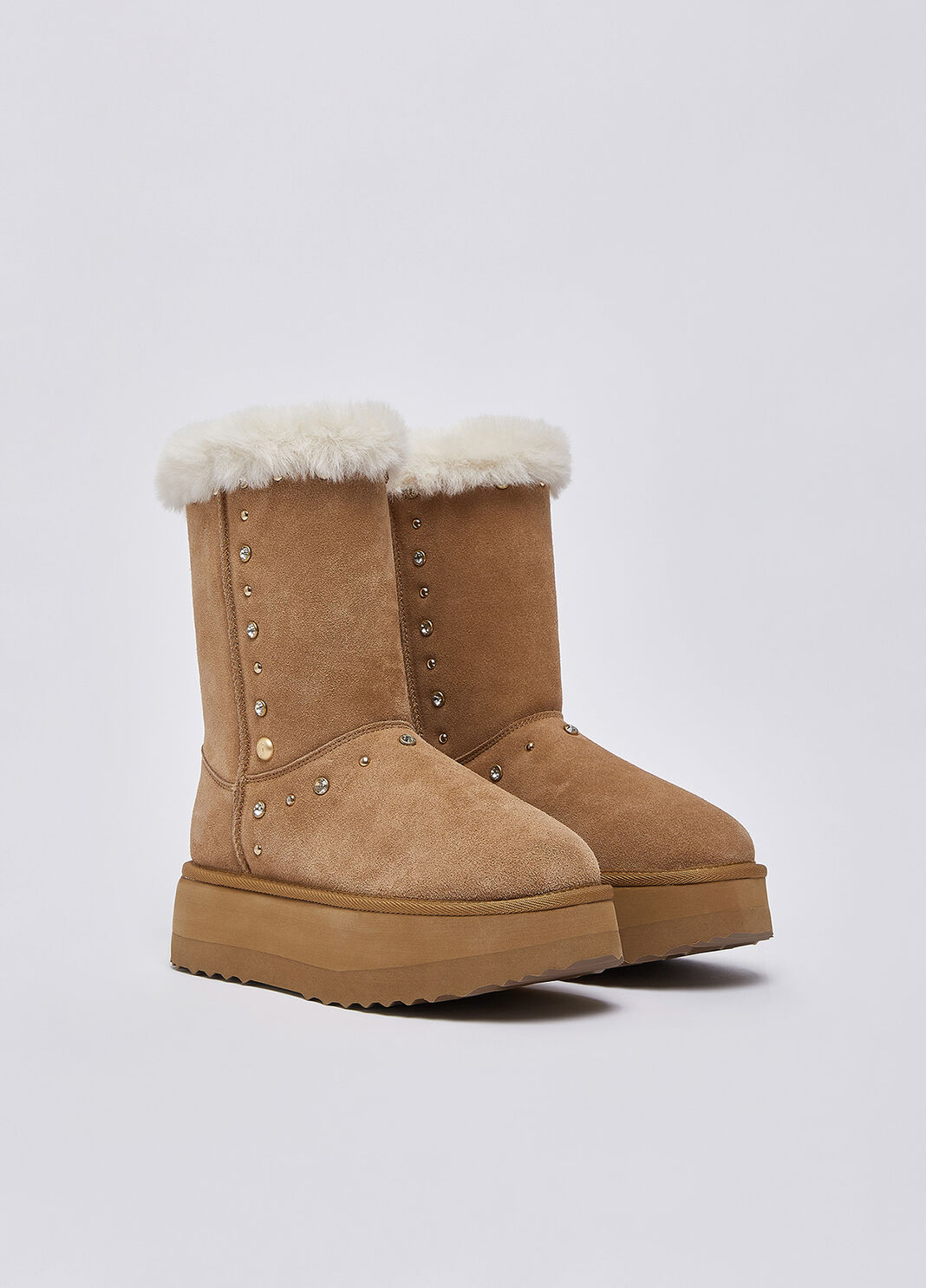 Stiefel warm mit Schmucksteinen Cognac Liu Jo - large image number 1