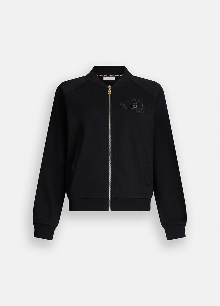 Fleece bomber jacket black Liu Jo - large image number 6