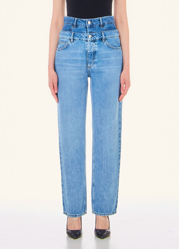 High-waisted straight-leg jeans blue Liu Jo - large image number 0
