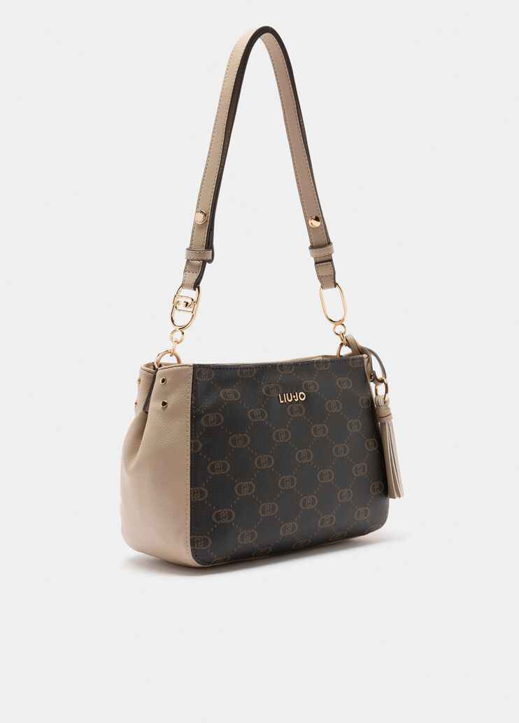 Bolso de hombro mediano con monograma beige Liu Jo - large image number 2 Bolso de hombro mediano con monograma beige Liu Jo - large image number 2