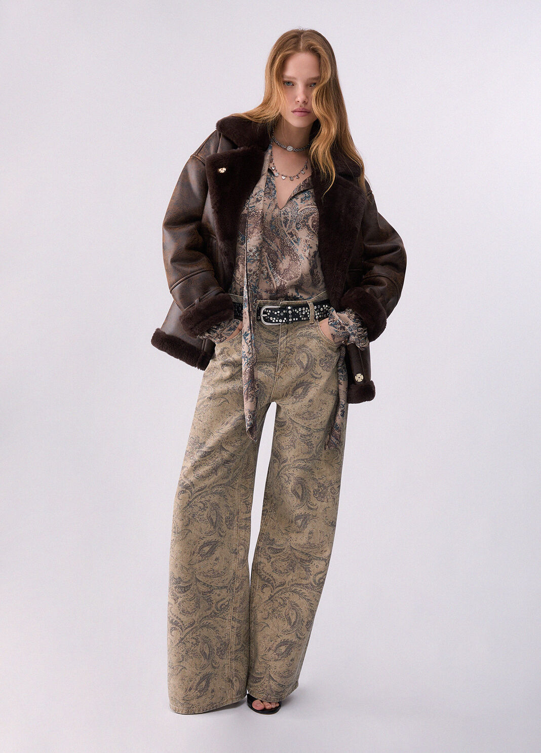 Blouse in satin printed cashmere Liu Jo - large image number 5