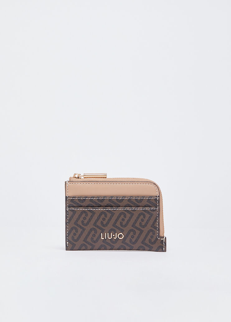 Monogram credit card case dark brown Liu Jo - medium