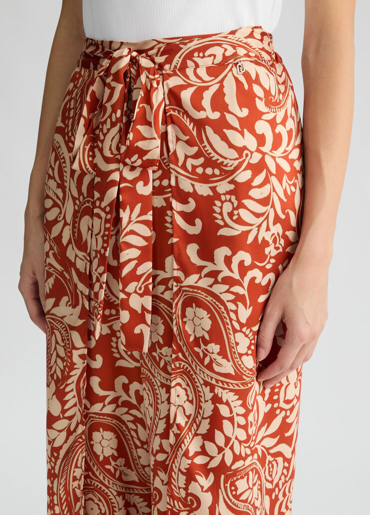 Printed twill trousers terracotta Liu Jo - large image number 2 Printed twill trousers terracotta Liu Jo - large image number 2