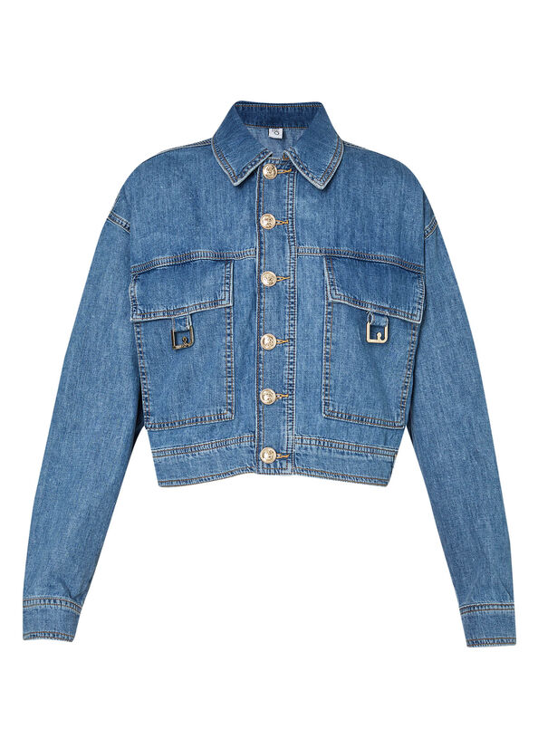 Jeansjacke mit Taschen Farbe Denimblau | Liu Jo