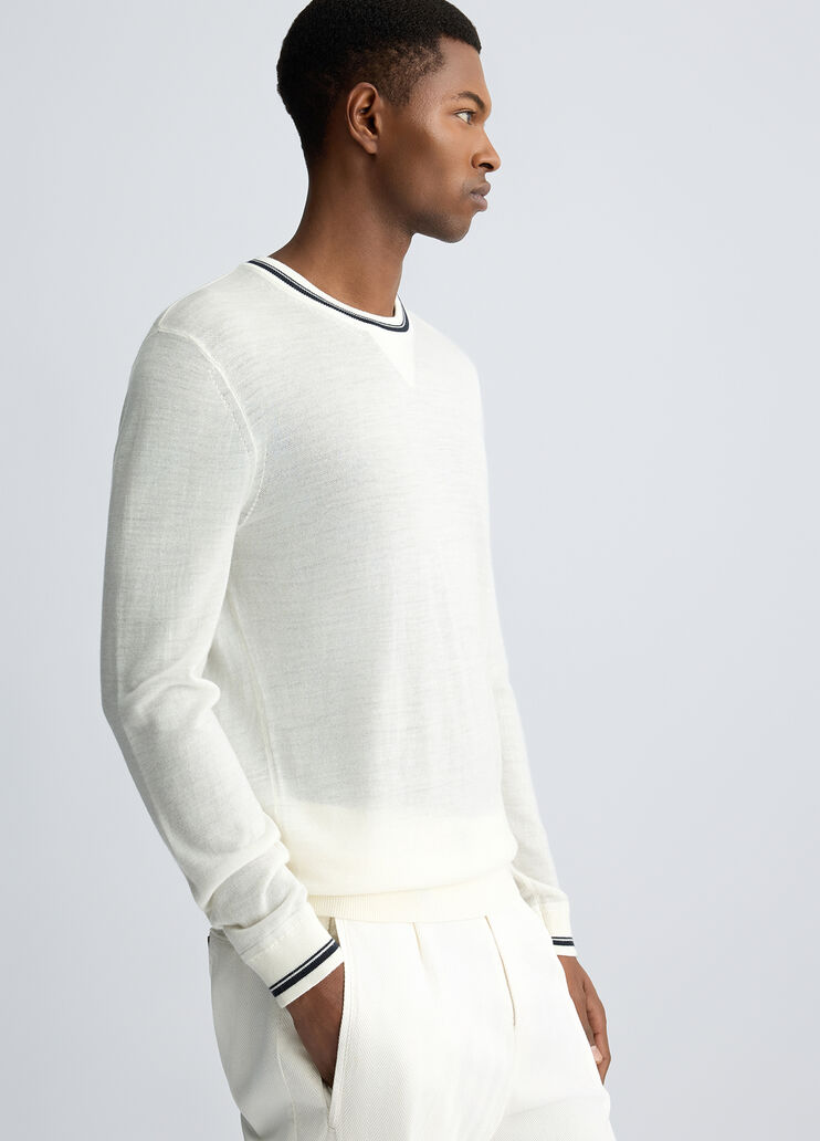 White wool-blend pullover white Liu Jo - large image number 3 White wool-blend pullover white Liu Jo - large image number 3