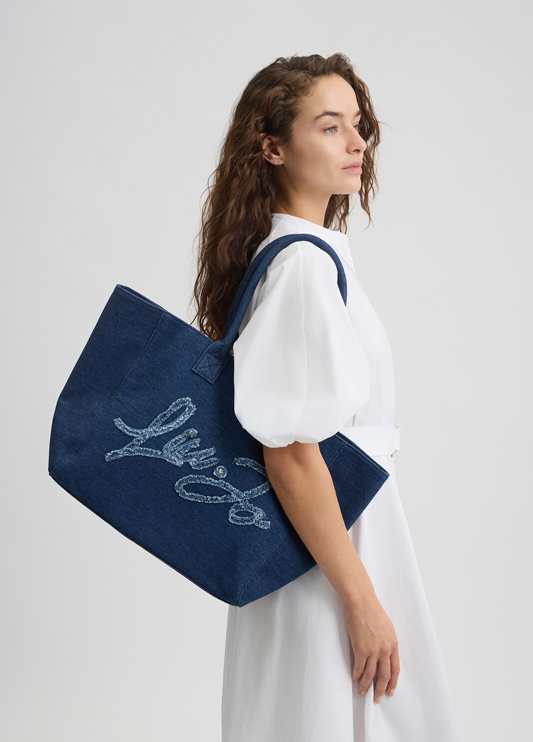 Gro&szlig;e Tote Bag aus Denim Denimblau Liu Jo - large image number 0