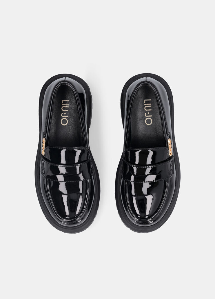 Glittery patent leather loafers black Liu Jo - large image number 3 Glittery patent leather loafers black Liu Jo - large image number 3