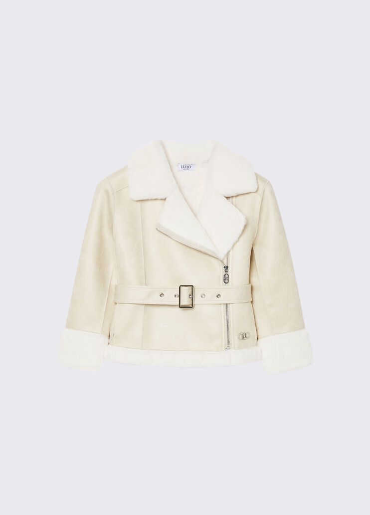Teddy Coat light beige Liu Jo - medium