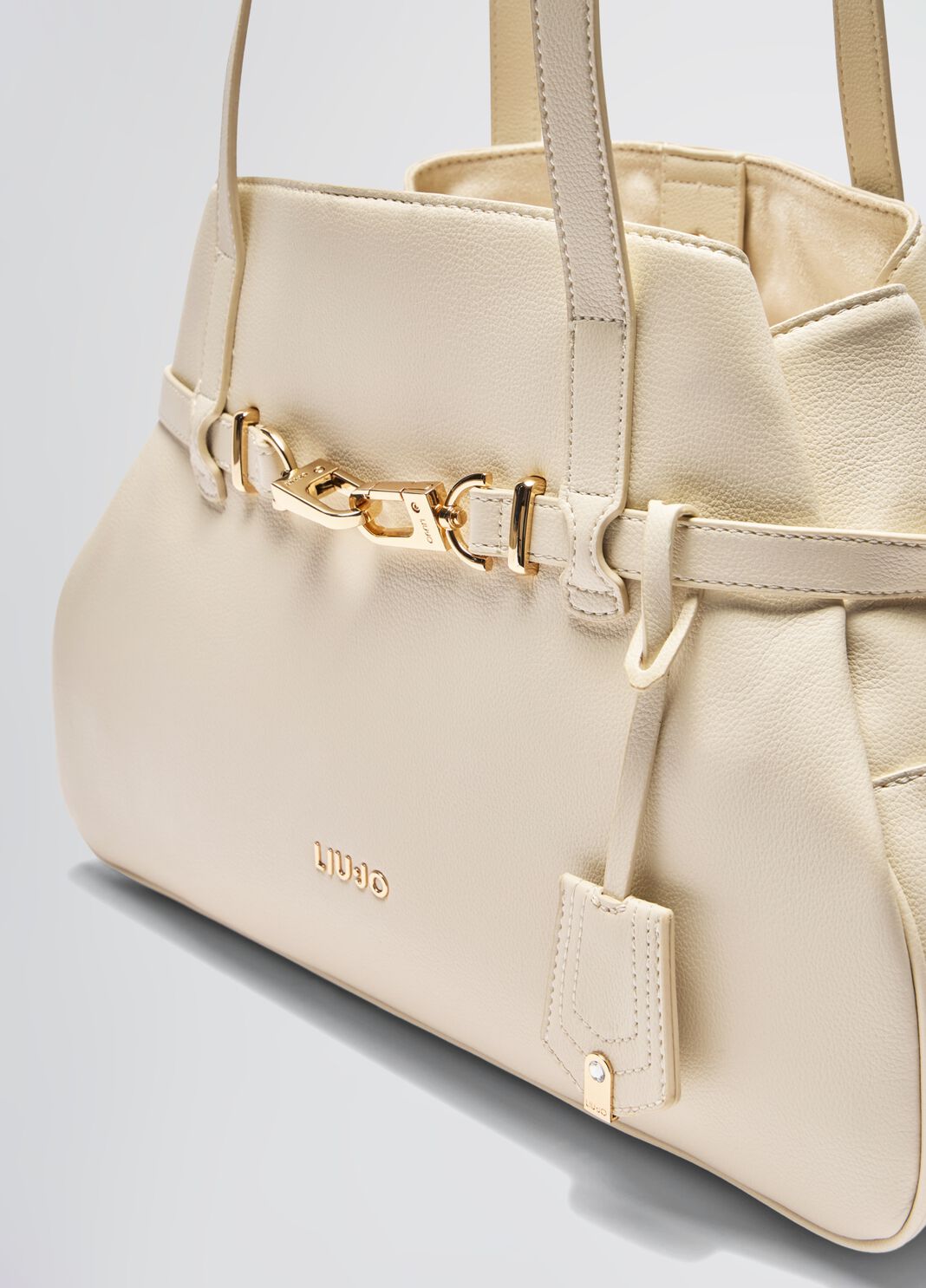 Large tote bag cream Liu Jo - large image number 9