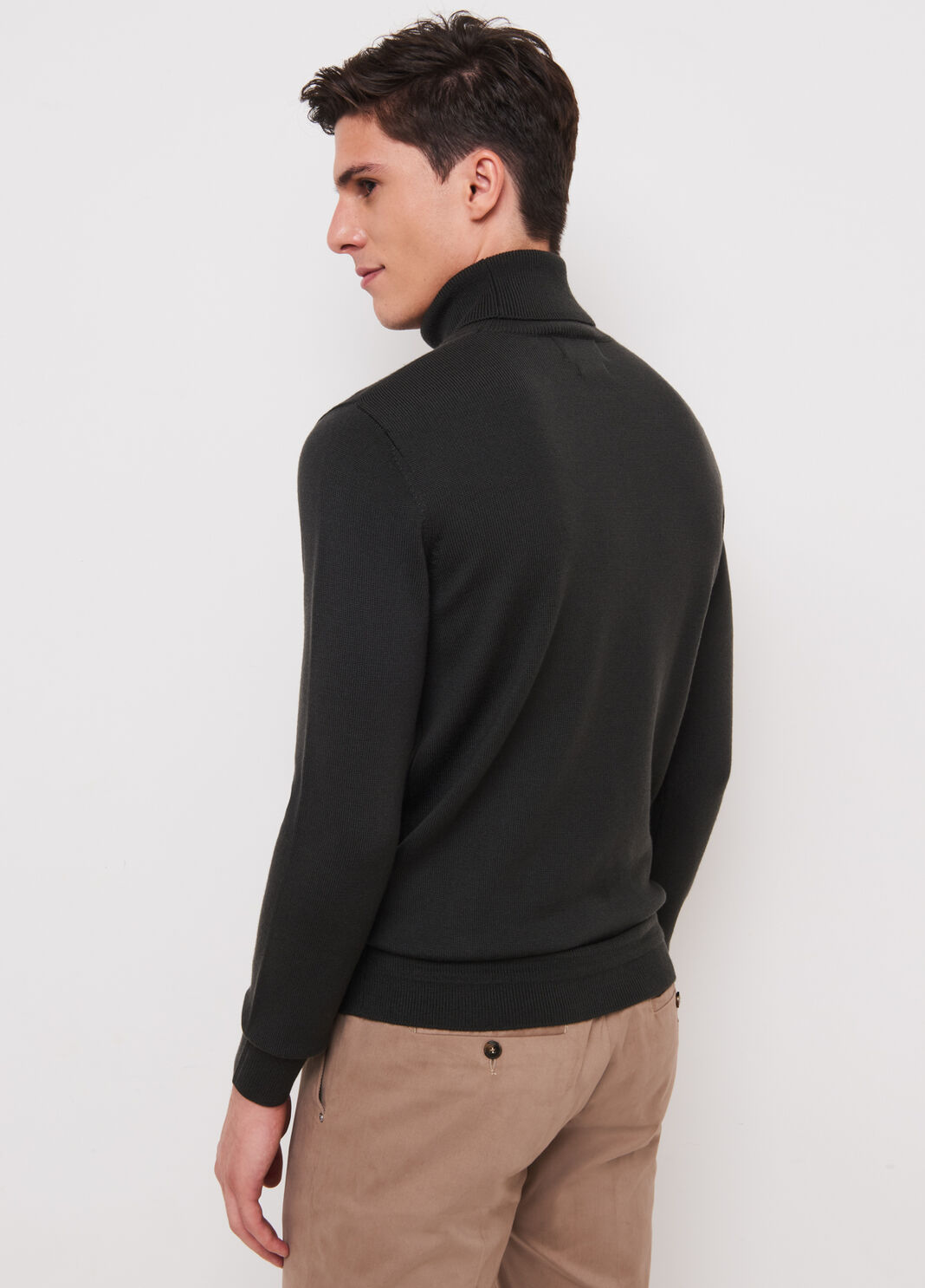 Jersey de cuello alto de lana Verde militar Liu Jo - large image number 2