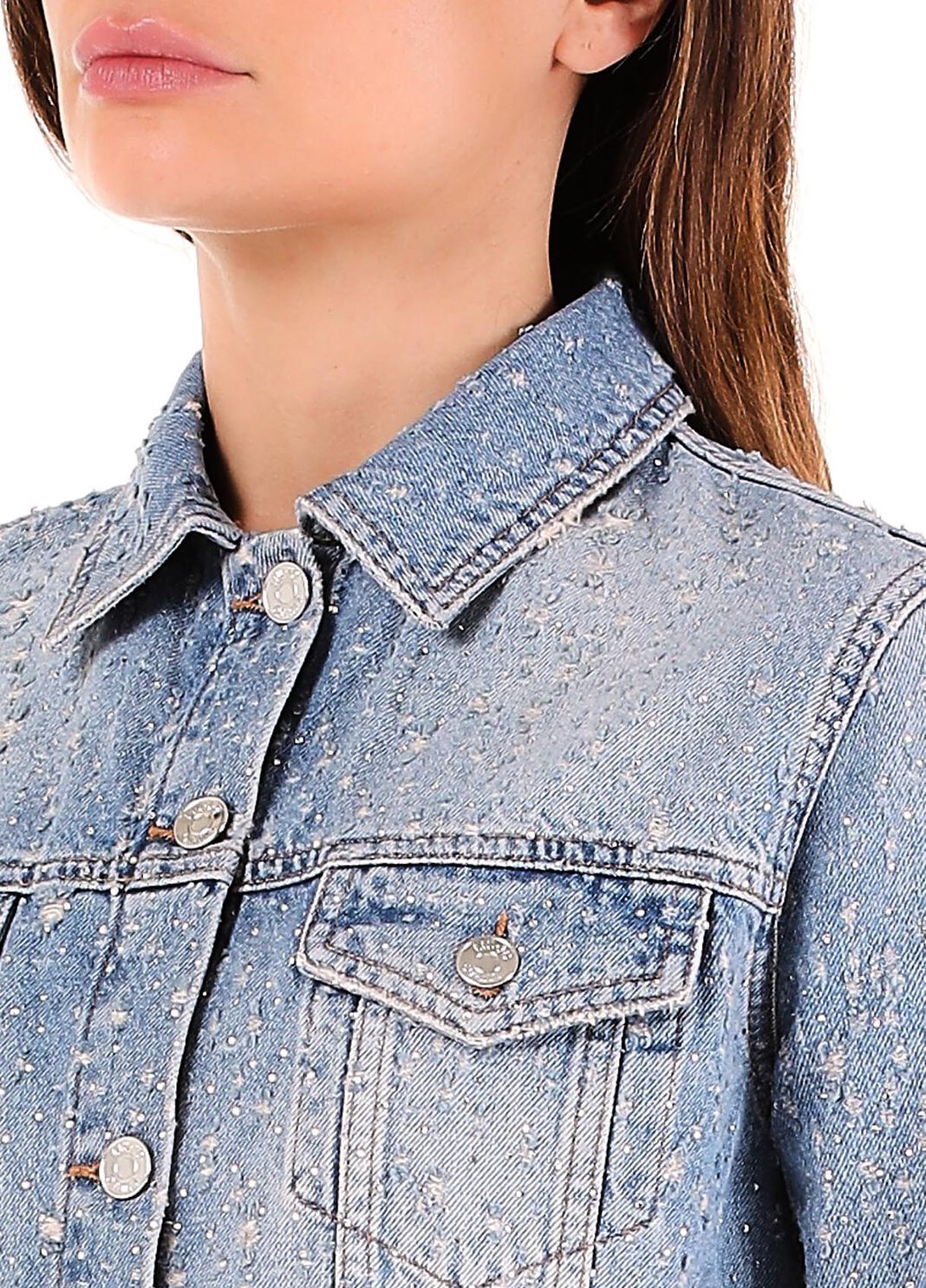 Denim jacket with rhinestones light denim Liu Jo - large image number 2