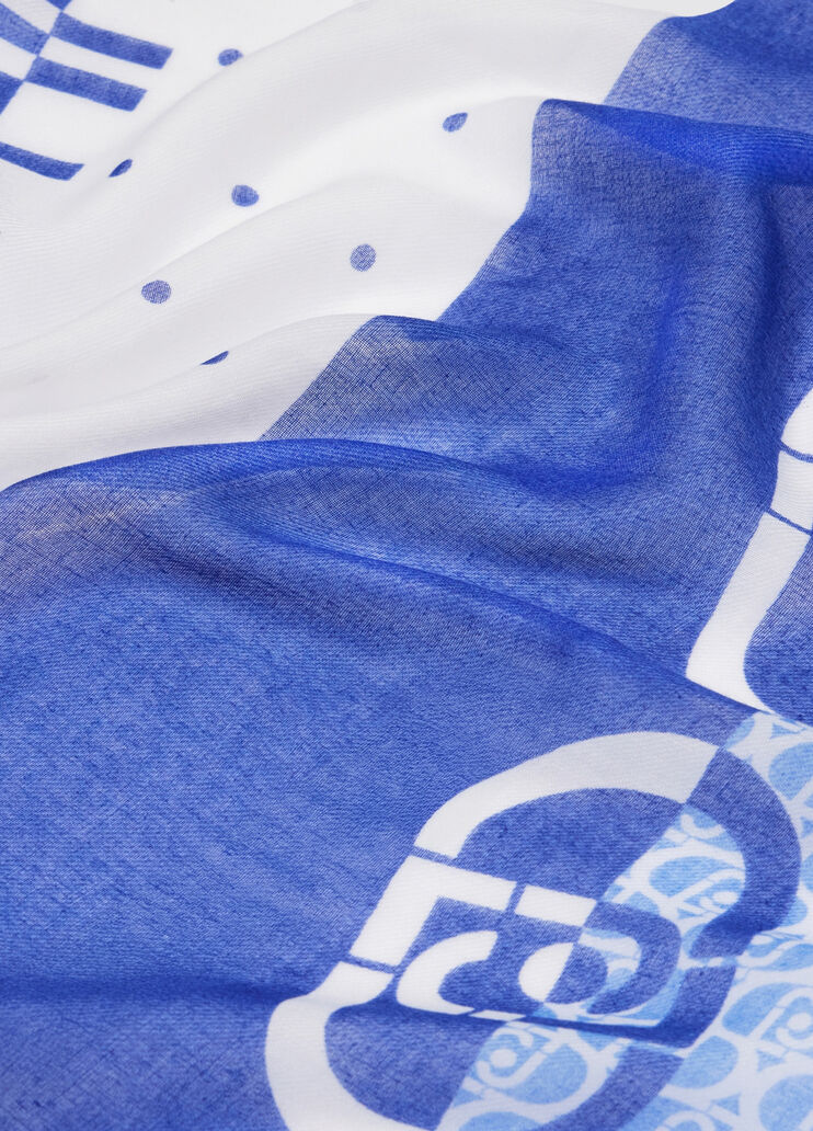 Blue color-block stole blue Liu Jo - large image number 4 Blue color-block stole blue Liu Jo - large image number 4