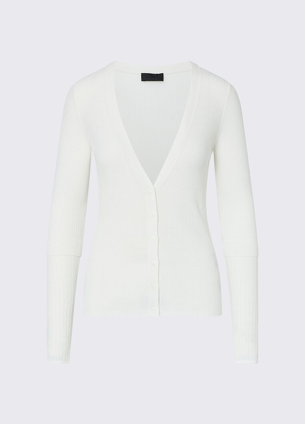 Cardigan aus rein Wolle Wollwei&szlig; Liu Jo - large image number 6
