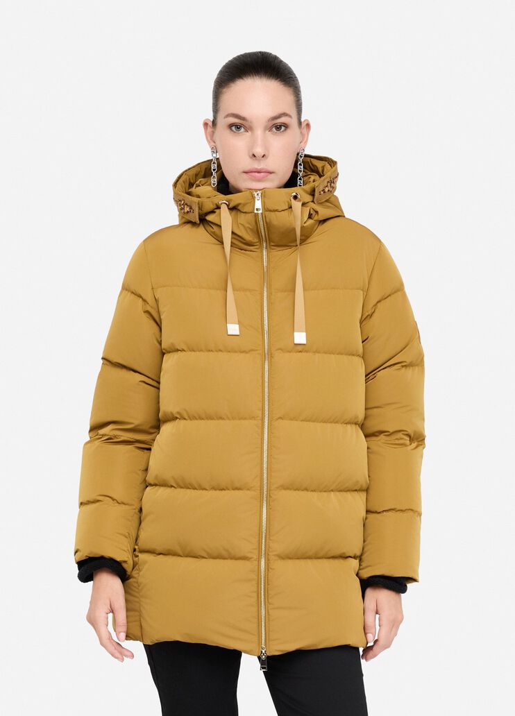 Down jacket with bejewelled embroidery cumin Liu Jo - medium Down jacket with bejewelled embroidery cumin Liu Jo - medium