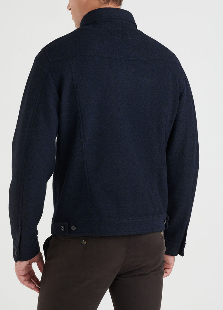 Boiled wool jacket Blu scuro Liu Jo - large image number 1