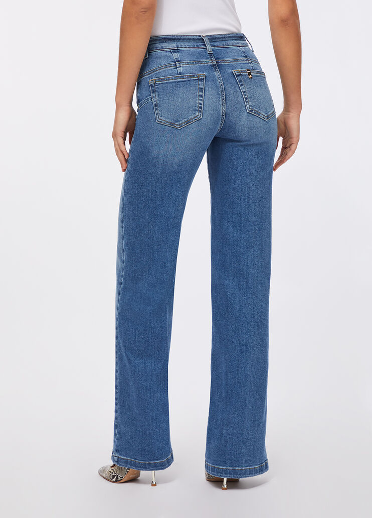 Flare-Jeans mit Gürtel Denimblau Liu Jo - large image number 1