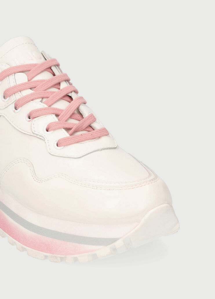 Used-effect platform sneakers Pink Liu Jo - large image number 3