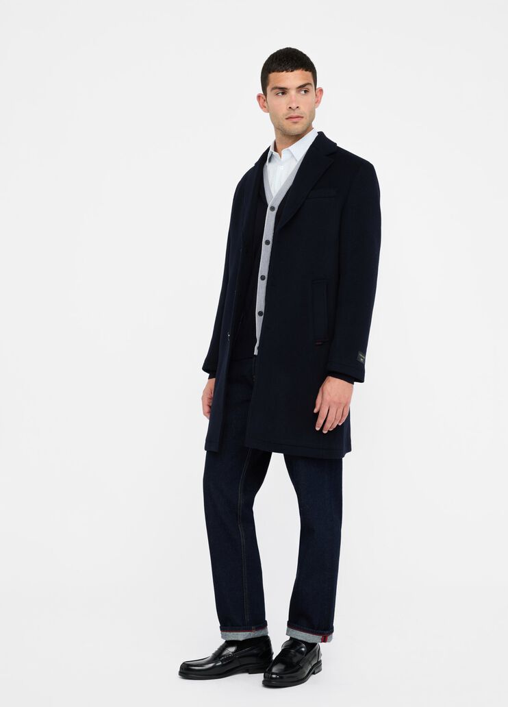 Wool and cashmere coat dark blue Liu Jo - medium